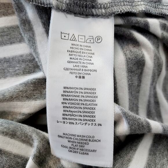 Michael Kors Gray & White Striped Blouse w/Sequins - Picture 12 of 12